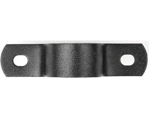 Rohrschelle aus Metall mit zwei Löchern zur Befestigung