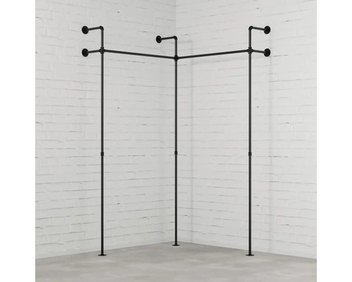 Eckkleiderständer aus Rohren für begehbaren Kleiderschrank