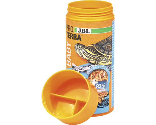 JBL Pro Terra Baby Schildkrötenfutter Dose mit geöffnetem Deckel