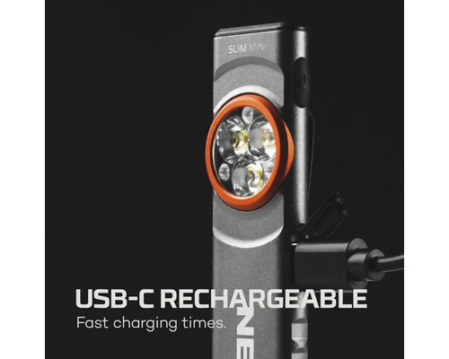 USB-C-aufladbare LED-Arbeitsleuchte Slim Mini mit Clip