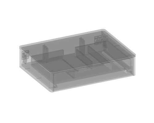 Leeres Gehäuse zur Aufbewahrung und zum Schutz von Gegenständen.