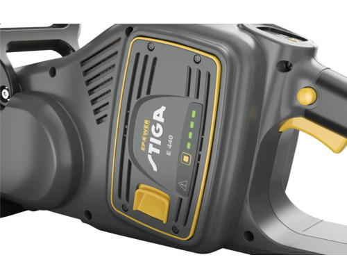 Detailansicht einer Stiga Heckenschere mit Akku