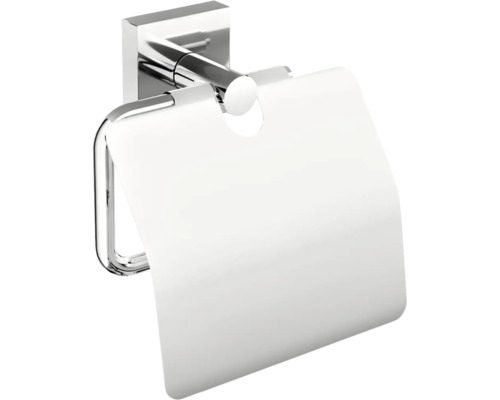 Toilettenpapierhalter Tesa Ekkro chrom glänzend mit Deckel
