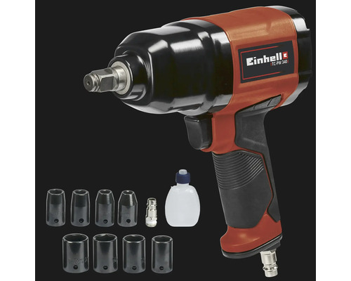 Einhell Druckluft-Schlagschrauber mit Steckschlüsselsatz und Ölflasche