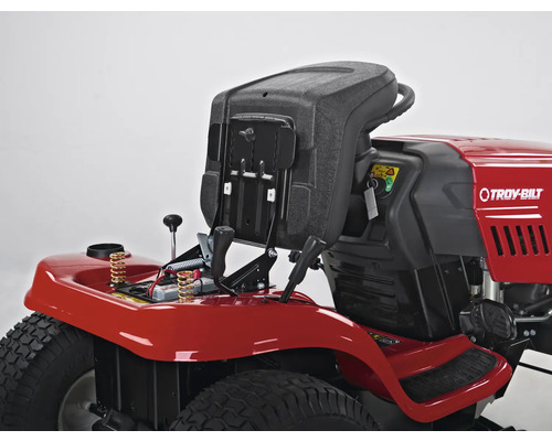 Detailansicht eines Rasentraktors