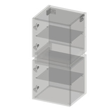 Hängeschrank Devo Viva 2.0 links 40x84x35 cm strukture white Holzdekor mit 2 Türen