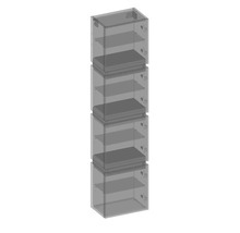 Hochschrank Devo Viva 2.0 40x170x26 cm Anschlag rechts weiß/Eiche