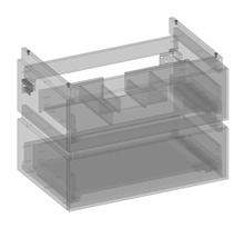 Waschbeckenunterschrank Devo Viva 2.0 69x51x44 cm ohne Waschbecken weiß matt