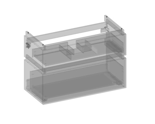 Badezimmermöbel Unterschrank mit zwei Schubladen