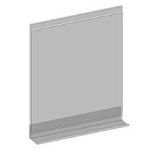 Duschwand aus Glas mit Metallelementen