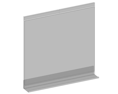 Duschwand aus Glas mit Profil