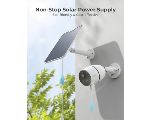 Reolink Argus Überwachungskamera mit Solarpanel für Solarstromversorgung