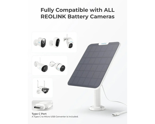 Reolink Solarmodul zur Stromversorgung von Akku-Kameras