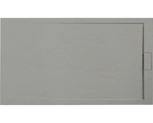 Extraflache Rechteck-Duschwanne Ottofond Zona 140x90x3,3 cm zementgrau