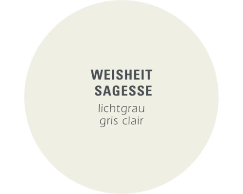 Farbmuster Weisheit Sagesse hellgrau