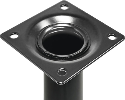 Tischbeinbefestigungsplatte aus Metall mit vier Löchern zur Befestigung