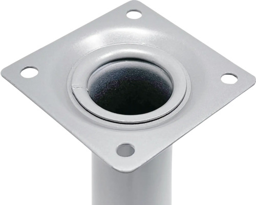 Metallmöbelfuß mit quadratischer Montageplatte