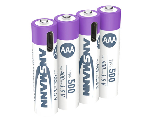 Vier Ansmann AAA-Batterien