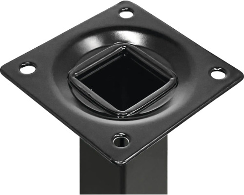 Tischbeinbefestigungsplatte aus Metall mit vier Löchern