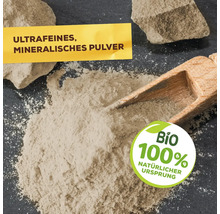 Mineralisches Puder mit Holzschaufel und Bio Siegel