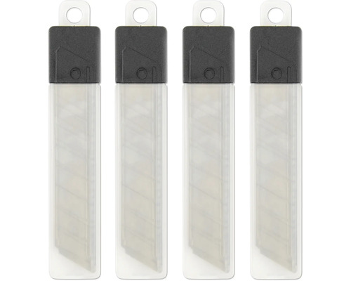 Vier Packungen mit Messerklingen