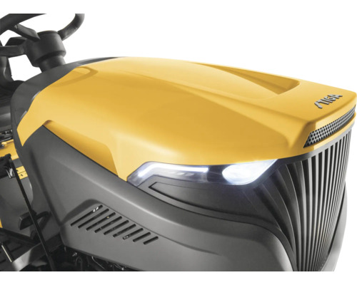 Detailansicht eines Rasentraktors