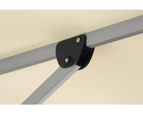 Detailansicht eines Pavillonrahmens mit Verbindungsstück