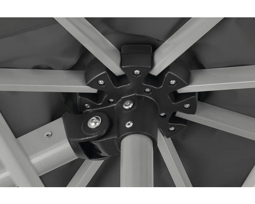 Detailansicht des Gestells eines Pavillons mit Verbindungsstücken