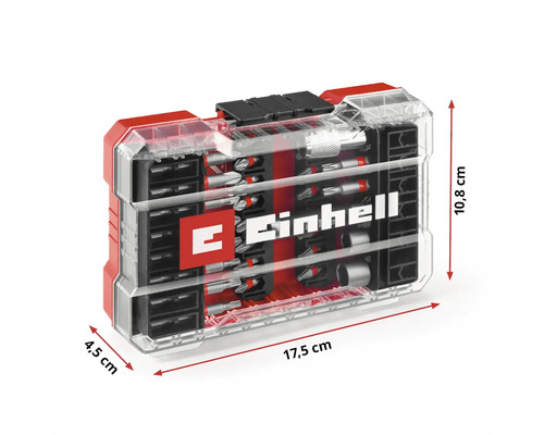 Einhell Schrauberbit-Set in transparenter Kunststoffbox