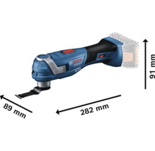 Bosch Professional Multifunktionswerkzeug mit Abmessungen