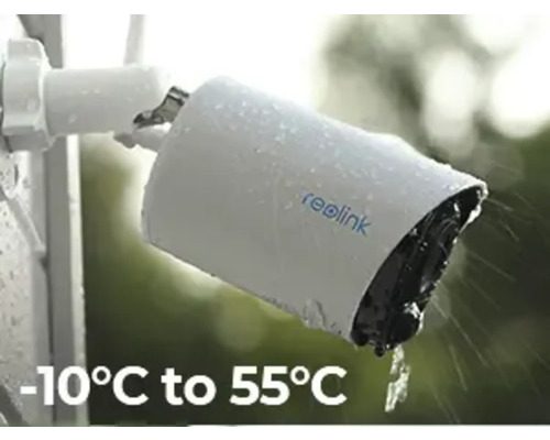 Reolink Überwachungskamera mit Wassertropfen