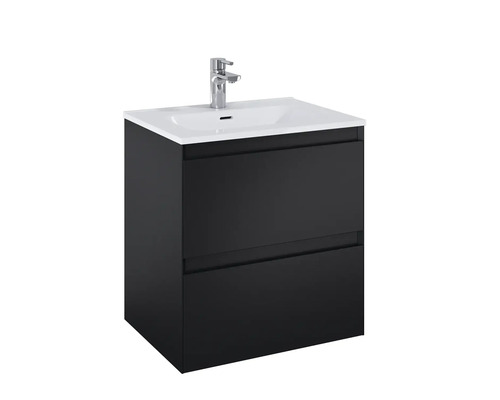 Waschtischunterschrank mit zwei Schubladen und einem Waschbecken