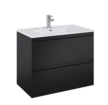 Waschtischunterschrank mit zwei Schubladen und Aufsatzwaschbecken