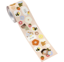 Dekoratives Klebeband mit Blumen-, Bienen- und Erdbeermotiven