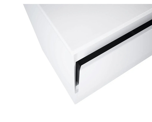 Detailansicht eines weißen Schubladenelements