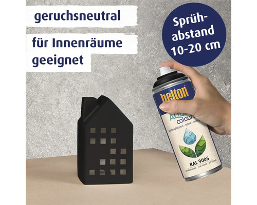 Helton Aqua Farbspraydose und dekoratives Haus für den Innenbereich