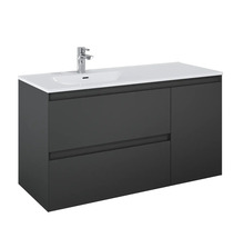 Waschbeckenunterschrank Jungborn DECEM links 120x63,5x45,8 cm ohne Waschbecken anthrazit matt