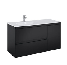 Waschtischunterschrank mit Waschbecken und Armatur für das Badezimmer