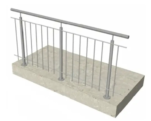 Geländer aus Stahl auf Betonboden
