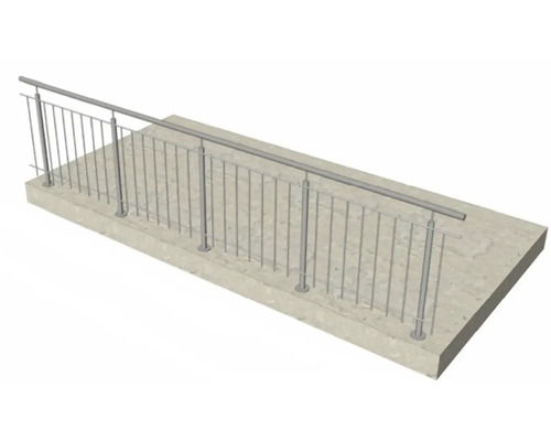 Metallgeländer auf Betonfundament