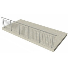 Geländer aus Metall auf Betonfläche