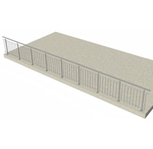 Geländer aus Metall auf einer Betonfläche