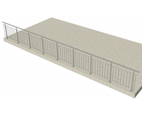 Geländer aus Metall auf einer Betonfläche