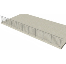 Metallgeländer auf einer Terrasse