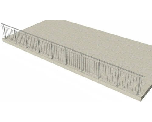 Metallgeländer auf einer Terrasse