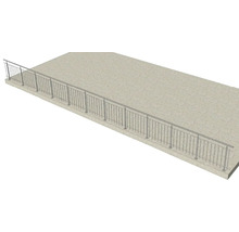 Balkongeländer aus Metall auf Beton