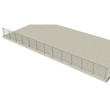 Balkongeländer aus Metall auf Beton