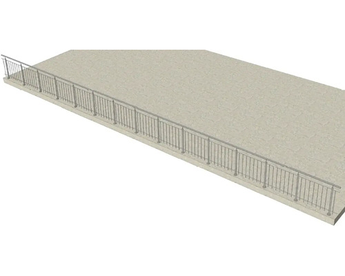 Geländer aus Metall auf einer Betonfläche