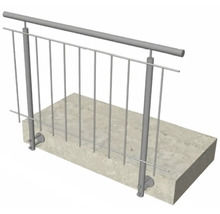 Metallgeländer auf Betonuntergrund