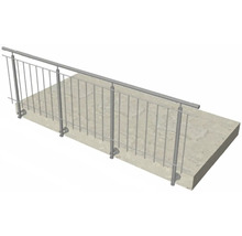 Geländer aus Metall auf Beton